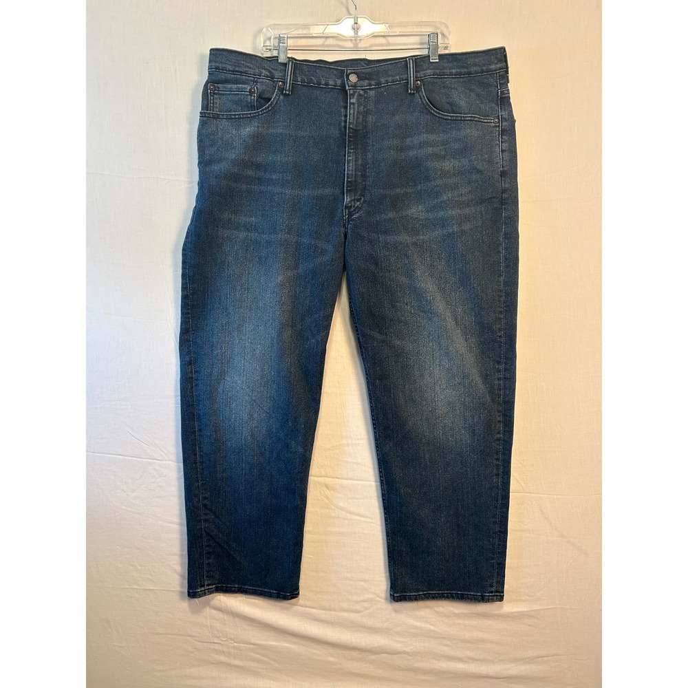 Levi Strauss Mens Dark Wash Straight Leg Denim Jeans Blue 2587